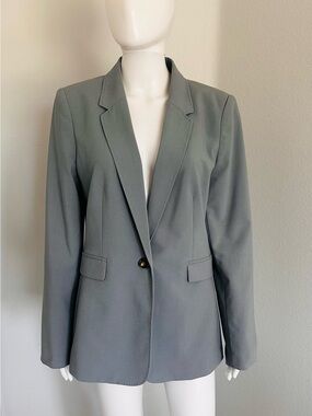 DKNY Womens Grey Blue Single-Button Blazer Jacket and matching pants